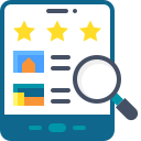 review and search icon